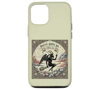 Baphomet Capra Cavalcando una strega scopa scusa devo andare Custodia per iPhone 12/12 Pro