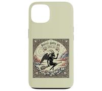 Baphomet Capra Cavalcando una strega scopa scusa devo andare Custodia per iPhone 13