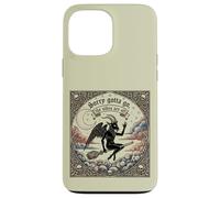 Baphomet Capra Cavalcando una strega scopa scusa devo andare Custodia per iPhone 13 Pro Max