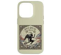 Baphomet Capra Cavalcando una strega scopa scusa devo andare Custodia per iPhone 14 Pro