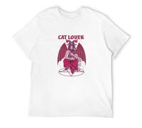 Baphomet Cat Lover Evil Demon Goat Mens Cotton Tshirt Size XL