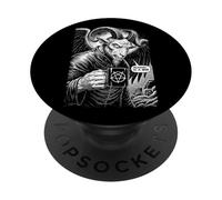 Baphomet Occulto Gotico Satanico Capra Divertente Lunedi è un peccato PopSockets PopGrip Adesivo
