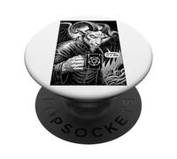 Baphomet Occulto Gotico Satanico Capra Divertente Lunedi è un peccato PopSockets PopGrip Adesivo