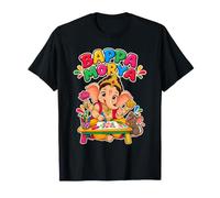 Bappa MORYA Cute Ganpati Ganesha Creative Art Time Maglietta