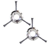 BAPPKON 2 teste per tagliaerba in filo di acciaio, 200 mm, testa per decespugliatore da giardino, testina con filo annodato, ricambio universale per accessori per tosaerba (3 teste)