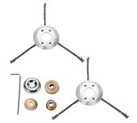BAPPKON 2 testine per tagliaerba in filo di acciaio, 230mm testa per decespugliatore da giardino, testina con filo annodato, ricambio universale per accessori per tosaerba (3 teste)