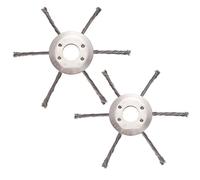 BAPPKON 2 testine per tagliaerba in filo di acciaio, testa per decespugliatore da giardino, testina con filo annodato, ricambio universale per accessori per tosaerba (6 teste)