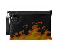 BAPPKON Borsa portadocumenti ignifuga con serratura a combinazione, borsa impermeabile ignifuga per documenti importanti, passaporti, contanti, gioielli e oggetti di valore, custodia sicura