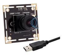 BAPPRJJ 1080P Full HD IMX323 Bassa Illuminazione 0.01Lux CMOS H.264 AEC AEB AGC CCTV PCB Board Modulo Telecamera Dati USB con Microfono(8mm,2m cable)