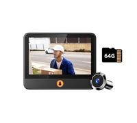 BAPPRJJ Spioncino visivo da 4,3'', telecamera 1080P, controllo tramite app, visione notturna digitale, monitor esterno, spioncino porta(S30 64G TF card)