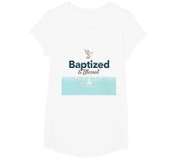 Baptized & Blessed Faith Colomba Battesimo Celebrazione Regalo Maglietta, Ragazze, Bianco, S