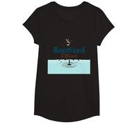 Baptized & Blessed Faith Colomba Battesimo Celebrazione Regalo Maglietta, Ragazze, Nero, L