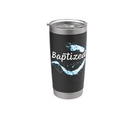 Baptized - Christian Faith Water Baptism Graphic Design Bicchiere termico in acciaio inox doppia parete