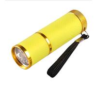 BAQI Mini Flash Light per LED UV Gel Curing Lampada Luce Handheld Nail Dryer 9 LED Chiodi Torcia Portabilità Nail Dryer Macchina Nail Art Tools, Giallo