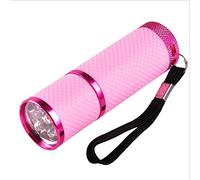BAQI Mini lampada flash per asciugatura gel UV a LED, 9 LED, torcia per unghie, strumenti per nail art, colore rosa