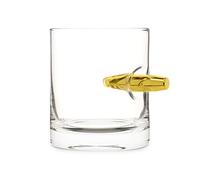 Bar Amigos - Bicchiere da whisky singolo in vetro, 300 ml, set regalo in vetro trasparente