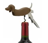Bar Amigos Cavatappi a forma di cane salsiccia cavatappi barista strumento professionale bottiglie di vino rosso bianco in acciaio inox manico in silicone novità bassotto Weiner design a tema 1 pezzo