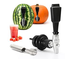 Bar Amigos - Kit con erogatore a rubinetto, ideale per anguria, zucca, ananas, tè ghiaccio, alcool e cocktail, per feste, con levatorsolo, per succo fai da te