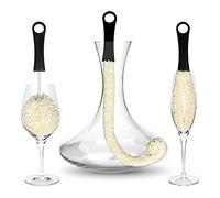 Bar Amigos set di 3 spazzole scovolini per la pulizia di parti difficili da raggiungere in decanter e bicchieri, per oggetti di casa e cucina come bottiglie di vino, champagne, caraffe e brocche