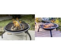 Bar-Be-Quick portatile Dual braciere e barbecue in uno. Griglia inferiore per Air Flow - Top griglia per barbecue uso.