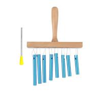 Bar Chimes 8 Tone Strumenti a Percussione con Tubo in Alluminio e Legno di Betulla - Suono Soave e Design Elegante per Musicisti, Principianti e Meditazione (Blu)