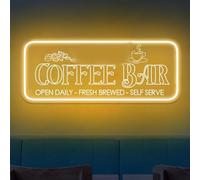 Bar di caffè LED inciso 3D Segno di neon USB Luce regolabile Salone Bar Barbieri Pub Festa di nozze Salone Riunioni Sala giochi Uomo Grotta Arte di Natale Arredamento murale