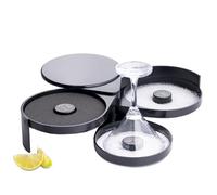 bar@drinkstuff Rimmer bicchiere con tre scomparti, ideale per aggiungere sale, zucchero al tuo bicchiere da cocktail