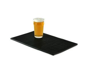 Bar@drinkstuff Tappetino sgocciolatoio, in gomma, 30,5 x 45,7 cm, nero