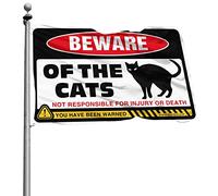 Bar For Man Cave Beware Of Cats Bandiere per auto per stanza Uomo Cave Bandiere (152 x 244 cm)