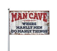 Bar For Man Cave Where Manlly Men Do Manly Things Bandiere per ragazze camera balcone decorazione (120 x 180 cm)