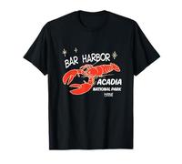 Bar Harbor Maine Aragosta Parco Nazionale Acadia Retro Maglietta