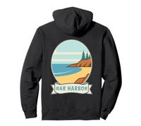 Bar Harbor Maine, Design retrò costiero Felpa con Cappuccio