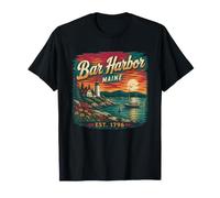 Bar Harbor Maine Vintage Coast Viaggi Bar Porto Maglietta