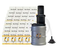 Bar-King Kit di pulizia Kegerator Quick-Connect con 32 pacchetti di pulizia. La pulizia delle linee di birra è ora facile come cambiare un fusto (Standard w/32 confezioni)