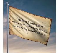 Bar Man Cave Decor Happiness Is Let Go Of What Your Life Is Supposed To Be. Bandiera roba per camera dei ragazzi Mobili per sala giochi (30 x 45 cm)