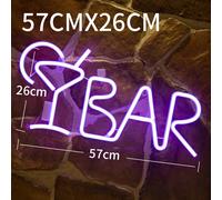 BAR Neon Sign Light Led Juice Letter Lampada Al Neon Party Night Light Lamp A7