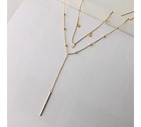 Bar Pendant Necklace,925 Bohemian Double Star Short Paragraphcle Cnecklace Women Beach Surfing Jewelry Accessories Gift/