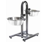 Trixie - Bar per Cani con 2 Ciotole in Acciaio Inox da 2,8L con Altezza regolabile fino a 43 cm