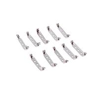 Bar Pins Brooch Lock Back Safety Catch Rolling DIY Craft 50Pcs Silver Iron 20mm 25mm 32mm 38mm Optional With Safety Insurance Switch For Brooch Making And Clothing Accessories (32mm)