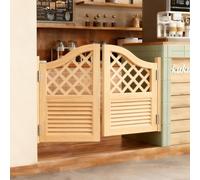 Bar Porte Oscillanti, W70-150CM, Porta Interne per Saloni con Parte Superiore ad Arco, Doppia Porta da Saloon, con Cerniere, per Corridoio Cucina Bar Ingresso(Natural,118 * 90cm)