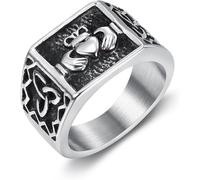 Bar Rot Anelli Claddagh in acciaio inox design irlandese per uomo donna mano amore cuore corona unisex commemorativo anello, Acciaio inossidabile, Nessuna pietra preziosa