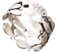 Bar Rot Delicati anelli a forma di pesce da donna, stile metallico, gioielli dal design squisito alla moda, accessori regalo, Ottone, acciaio inossidabile, Nessuna pietra preziosa
