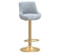 Bar Stool con Schienale e Piedi - Poltrona Elegante per Salone, Ufficio da tavola e Soggiorno ()