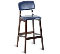 Bar Stool Industrial Farmhouse Barstool with PP Seat, Cafe Pub Kitchen Counter Dining Room Breakfast Bar Chair (White-2ps)