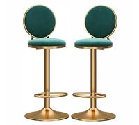 Bar Stool Industrial Farmhouse Barstool with PP Seat, Cafe Pub Kitchen Counter Dining Room Breakfast Bar Chair (White-2ps)