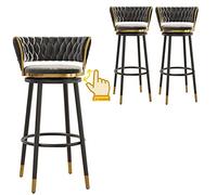 Bar Stool Industrial Farmhouse Barstool with PP Seat, Cafe Pub Kitchen Counter Dining Room Breakfast Bar Chair (White-2ps)