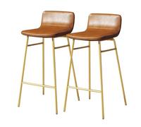 Bar Stool Industrial Farmhouse Barstool with PP Seat, Cafe Pub Kitchen Counter Dining Room Breakfast Bar Chair (White-2ps)