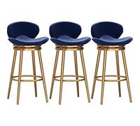 Bar Stool Industrial Farmhouse Barstool with PP Seat, Cafe Pub Kitchen Counter Dining Room Breakfast Bar Chair (White-2ps)