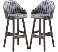 Bar Stool Industrial Farmhouse Barstool with PP Seat, Cafe Pub Kitchen Counter Dining Room Breakfast Bar Chair (White-2ps)