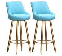 Bar Stool Industrial Farmhouse Barstool with PP Seat, Cafe Pub Kitchen Counter Dining Room Breakfast Bar Chair (White-2ps)